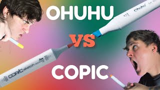 OHUHU VS COPIC! Which Alcohol Marker is the BEST?