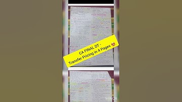 CA FINAL DT - Transfer Pricing in 4 Pages 🤩 #cafinal #summary #dt #directtax #transferpricing