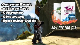 50% off Path of Fire, Giveaways, Get your Holiday Tree/converter, Upcoming Guide - Guild Wars 2