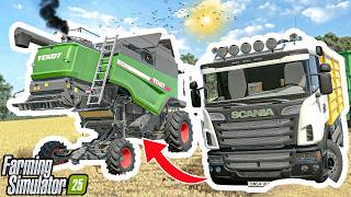 MUST SEE! Cutting WHEAT on GIANT HILLS w/ my CUSTOM FENDT│Witcombe Park Farm Map│FS 25