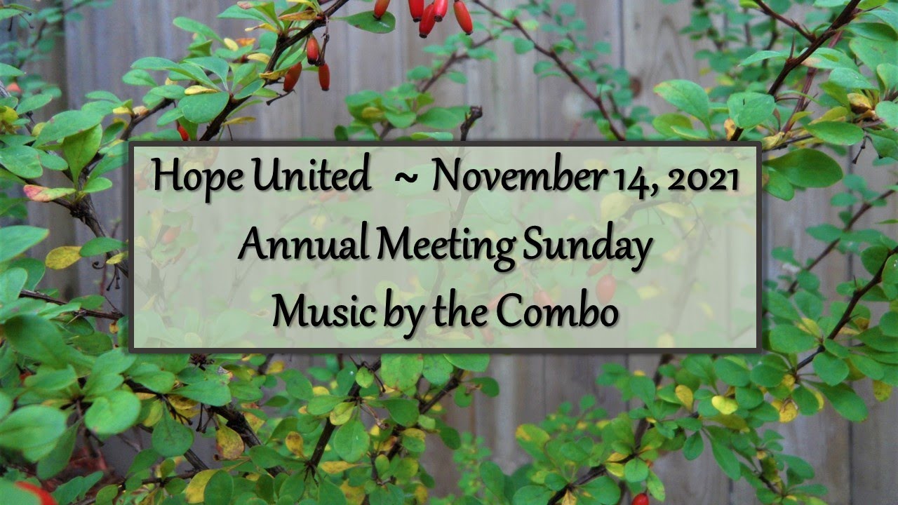 Annual Meeting Sunday