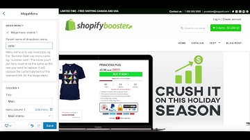 Shopify Booster - Mega Menu instruction