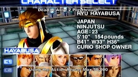 Dead or Alive 2 Hayabusa Playthrough using the Ps2 Action Replay Max 50,000 :D #Playstation #Sony