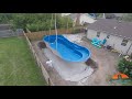 Custom Pool, LLC - Setting a Leisure: Riviera Fiberglass Shell (GoPro Karma Drone)