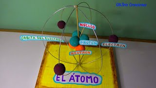 Como hacer MAQUETA del ATOMO modelo RUTHERFORD paso a paso / model of the atom