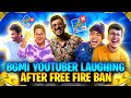Carryminati & BGMI Youtubers Reaction 💔 After Free Fire Ban | Free Fire Ban | Headshot Trick FF