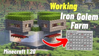 The EASIEST Iron Farm Minecraft Bedrock 1.20 NEW