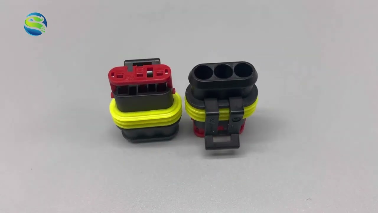 TE AMP 3 pin female male amp auto electrical plastic waterproof wire connector 282087-1