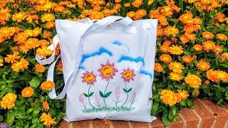 Using Pebeo Setacolor Paints on a Fabric Bag