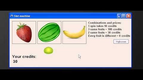 Visual Basic game Slot machine