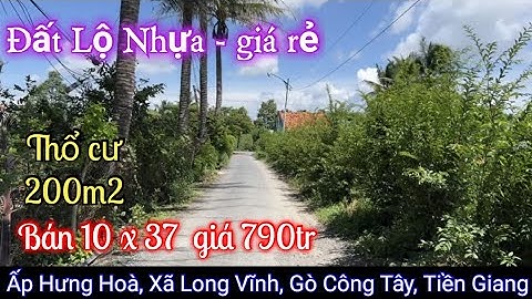 Tập2308♥️🌸Đất Lộ nhựa giá rẻ 790 tr ở gò công tây tiền giang