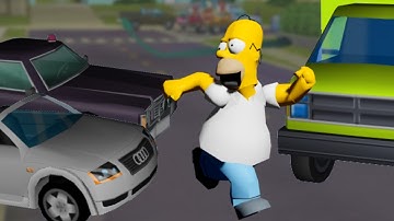 The Simpsons Hit and Run but all vehicles target me - part 1