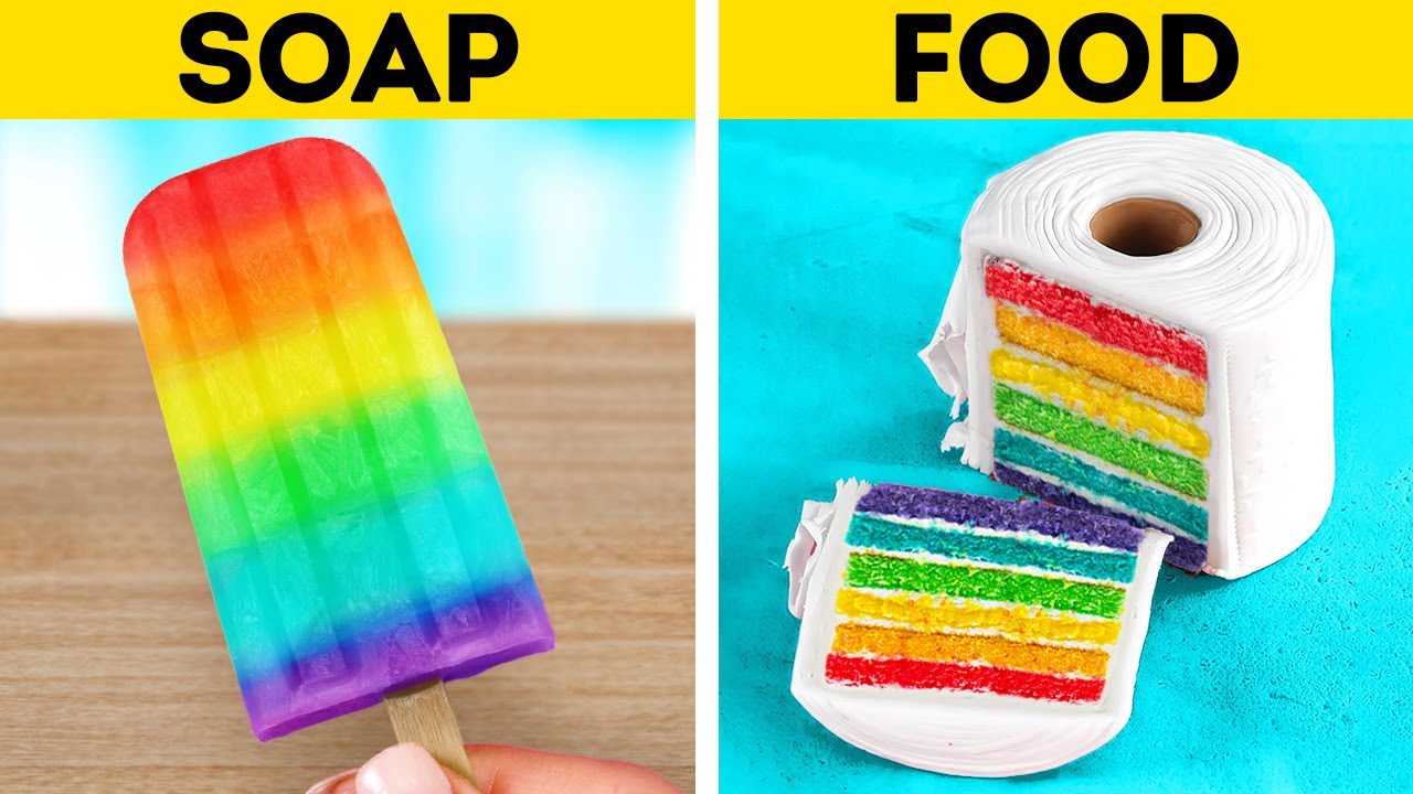FAKE FOOD VS. REALISTIC FOOD || Jaw-Dropping Compilation Of Cakes, Mini Food, Clay And Soap Crafts