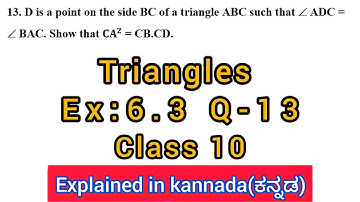 d is a point on the side bc of a triangle abc such that angle adc is equal to angle bac