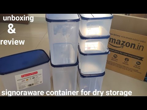 signoraware containers unboxing and review,stackable kitchen containers,spacesaving