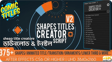 Top 10 Free Lowerthird | Shapes Titles Creator  Plugin After Effects Script Free Downloa & Install