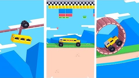 🕹 Drive Mad Truck Jump -  Gameplay Walkthrough (iOS/Android) - Fancade Game All Level - 55-65