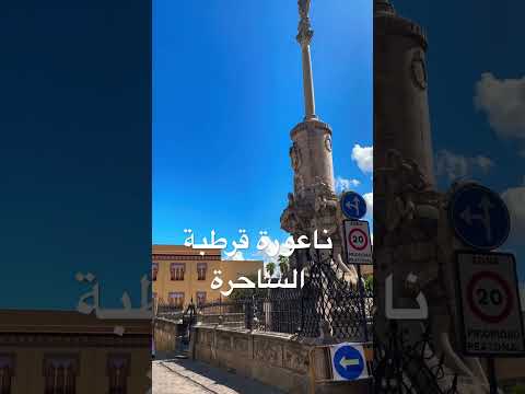 ناعورة قرطبة او دولاب الماء قطرها تقريبا ثمانية امتار مقامة على حافة الوادي الكبير تحفة معمارية