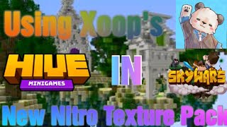 The Best Texture Pack In Hive SkyWars(Controller Player)ASMR Keystrokes/MCPE PvP. screenshot 5
