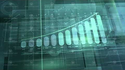 Growth graph amid an array of infographics.