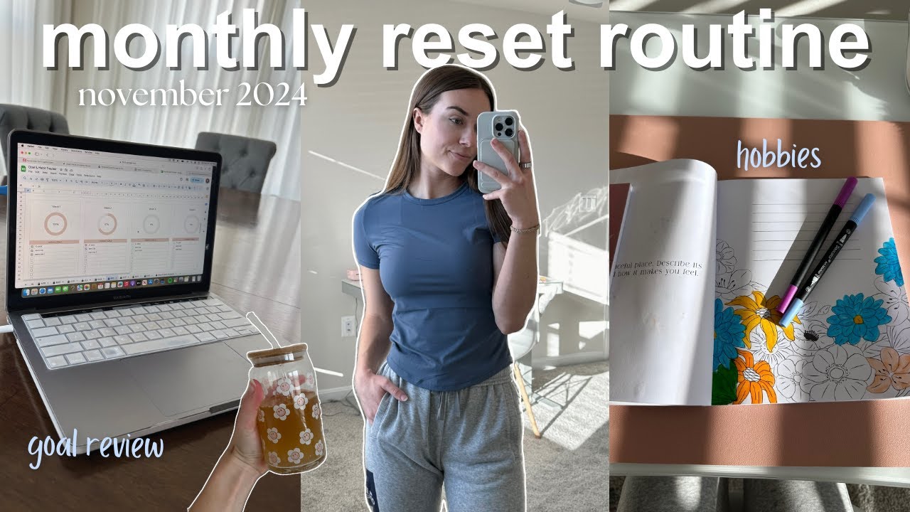 NOVEMBER MONTHLY RESET | prep w/ me for a new month, goal setting, cozy hobby + mental reset