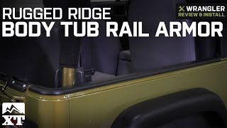 Jeep Wrangler Rugged Ridge Body Tub Rail Armor - Black (1997-2006 TJ) Review & Install