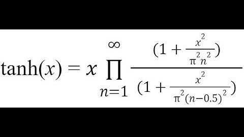 Google Sheets TANH(x) Taylor Polynomials using Infinite Product Series using PRODUCT also in  Excel