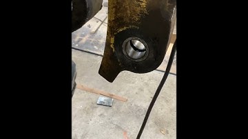 Quick and easy excavator skid steer pin wear bushing  (or bearing) removal.  How to remove bushings.