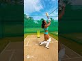 Practicing cricket in swimsuits!