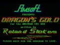 Dragon's gold - Amstrad CPC - Short gameplay