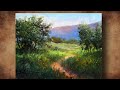 SUMMER LANDSCAPE Oil painting | How to Paint Mountain Landscape