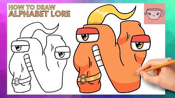 How To Draw Alphabet Lore - Ñ (Super Form Letter N) | Cute Easy Step By Step Drawing Tutorial