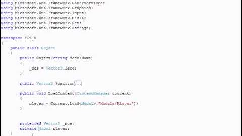 3D XNA Programming - Tutorial 2 - Creating a Working Class(Part 1)