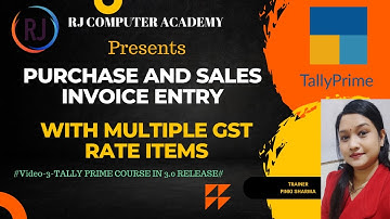 #Video-3# Purchase and Sales Entry with multiple GST Rates in Tally Prime 3.0||Tally Prime Course