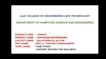 Case Tools | Cost Benefit Analysis | Software Engineering |