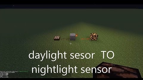 how to make daylight sensor to night light sensor in minecraft