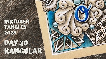 Inktober Tangles 2025 - Day 20 - Kangular