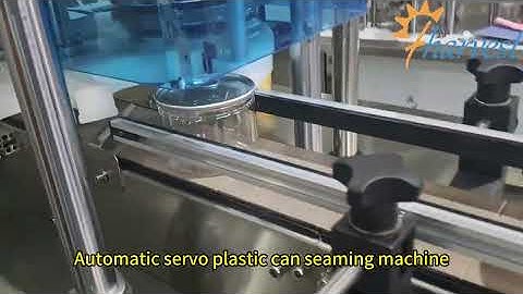 Automatic servo plastic can sealing machine, automatic PET can seaming machine