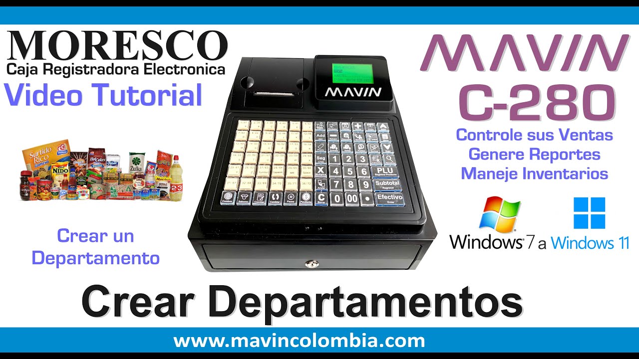 Como Crear un Departamento en mi caja Registradora C-280
