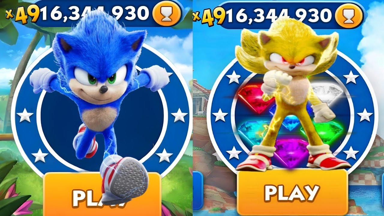 Sonic Dash - Sonic VS Movie Super Sonic _ Movie Sonic vs All Bosses ...