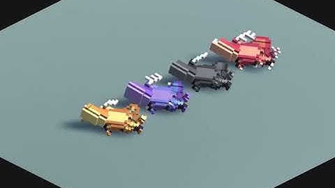 3D-Voxel Animated models - Dragons