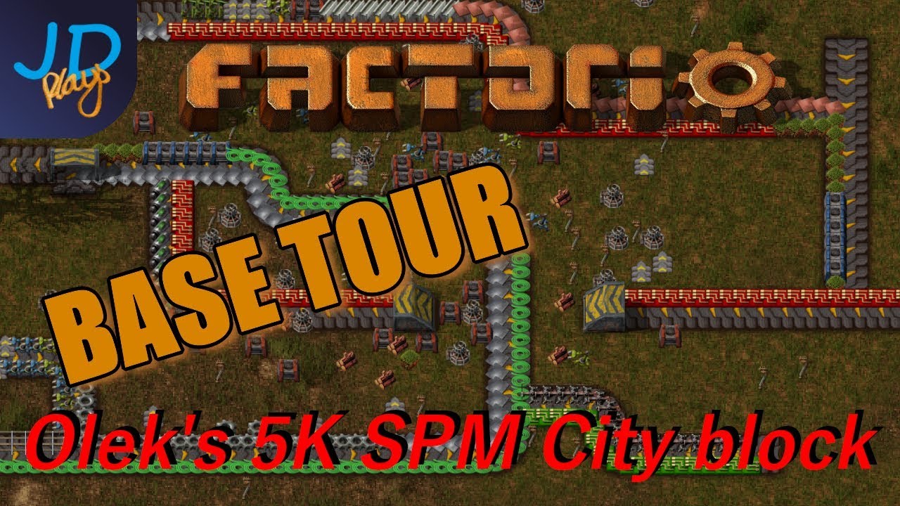 Olek 5K SPM City Block - Factorio - Base tour - YouTube