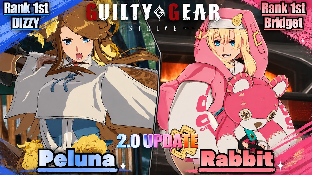 GGST2.0➤Rank 1st DIZZY / ディズィー [ Peluna ] vs Rank 1st Bridget / ブリジット [ Rabbit ] Guilty Gear Strive
