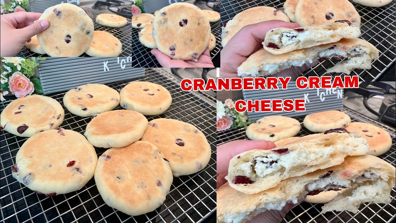 CRANBERRY CREAM CHEESE BUNS ‼️CRANBERRY CHEESE BREAD RECIPE