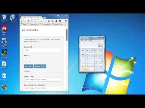Adding and Removing VAT (Value Added Tax) using a calculator