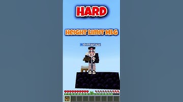 🧨 Easy VS 🔥 Hard Height Limit Clutch😉! #minecraft