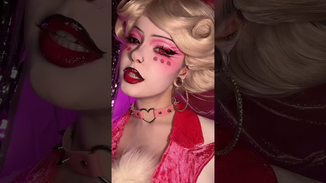 Angel Dust 💖 #makeup #cosplay #hazbinhotel #angeldust