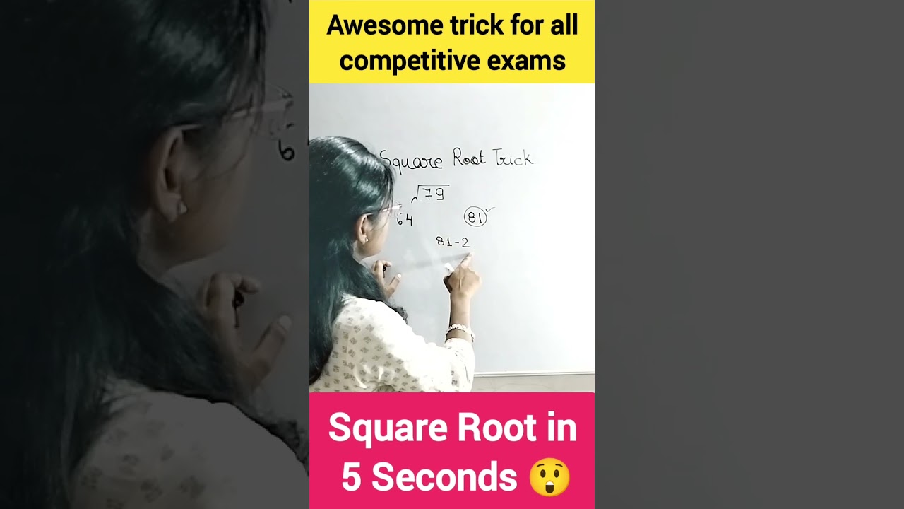 Square root in 5 Seconds I Square root trick  