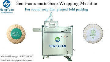 Semi-automatic circular soap pleated folding film packaging machine