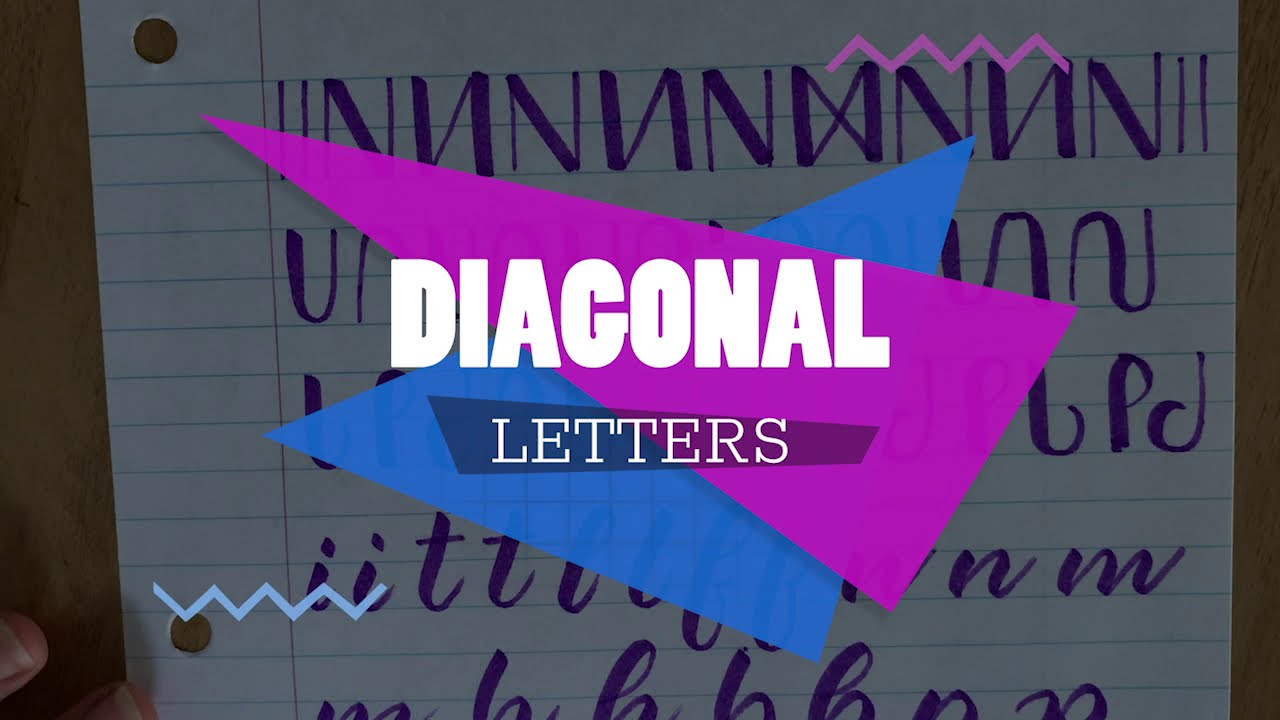 Hand lettering diagonal letters - s, v, w, x, z - YouTube